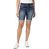 WallFlower Women's Ultra Denim Bermuda Shorts 9" Mid-Rise Insta Soft Juniors (Available in Plus Sizes)