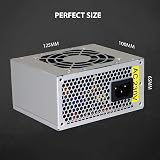CiT Micro SFC 400W PSU mATX Compact ATX Silent Fan Dual SATA Molex M-400U Grey view 5
