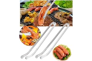 BIODISON & LEE 2Pcs Premium BBQ Sausage Turning Tongs, 15-inch Long Handle Stainless Steel Multipurpose BBQ Tongs for Cooking,Outdoor Grill