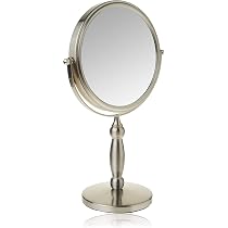 Amazon.com : Floxite Dual sided 1x and 15x Vanity Mirror, Brushed ...