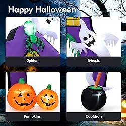 Tangkula 9 FT Tall Halloween Inflatable Castle