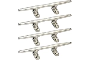 Amarine Made Stainless Steel Open Base Cleat Boat Cleats,Rope Cleat,Boat Dock Cleats - Ideal for Marine, Deck,Nautical Decor,