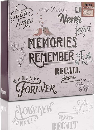 ARPA N Photo Album Slip In Case 200x4x6 Purple Memo Pages 50 Sheets