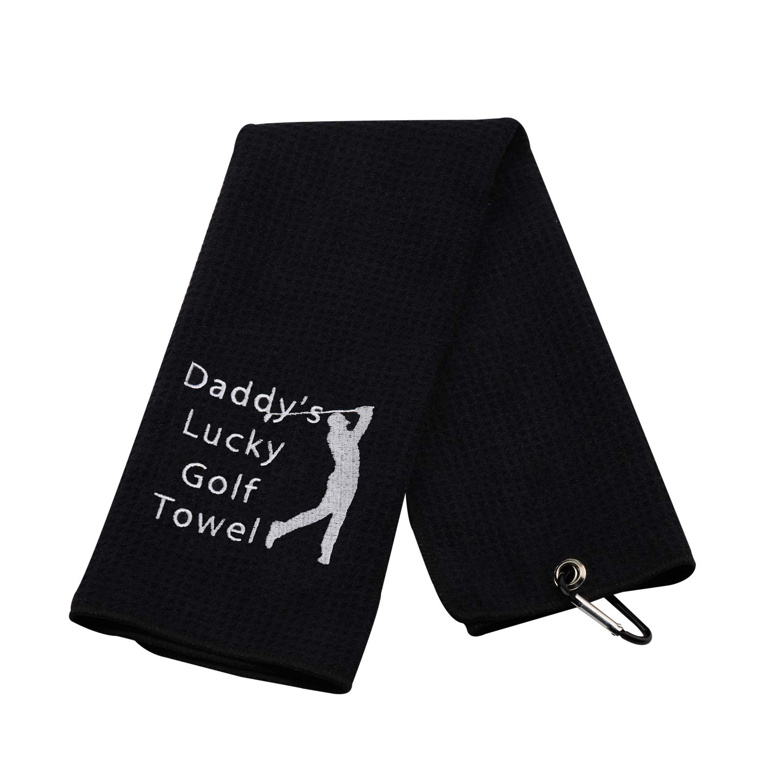 Dad Golf Towel Embroidered Golf Towel Gift Daddy’s Lucky Golf Towel Golf Father Gift Golf Towel Gift Papa Golf Towel (Daddys Lucky Golf T)
