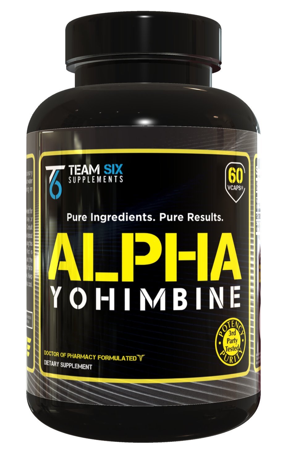 Team Six Supplements Alpha Yohimbine Proven Yohimbe Bark Fat Burner