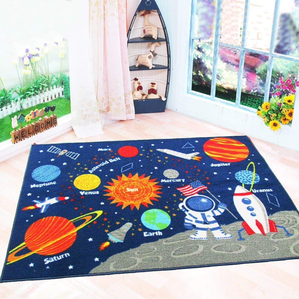 Hebe Kids Rugs Non Skid Washable Children Educational
