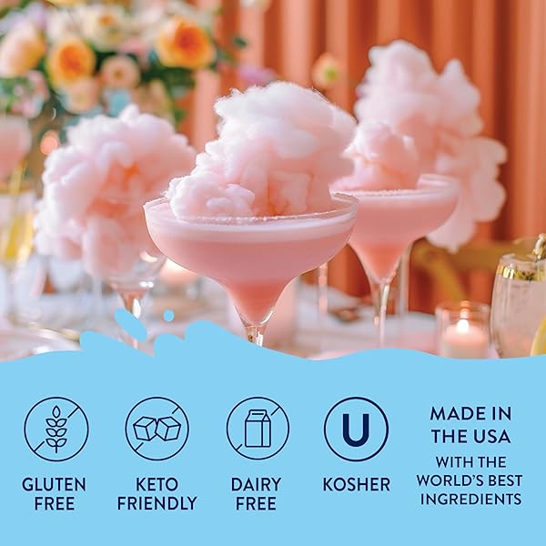JORDAN’S SKINNY MIXES SUGAR FREE SYRUP, COTTON CANDY FLAVOR, FRUIT FLAVORED WATER ENHANCER, DRINK MIX, ICED TEA, LEMONADE, DRINKS, LOW CALORIE WATER FLAVORING, DAIRY & GLUTEN FREE, KOSHER, 25.4 FL OZ