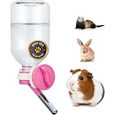 Choco Nose Patented No-Drip Water Bottle/Feeder for Guinea Pigs/Hamsters/Bunnies/Ferrets/Other Small Pets, Critters and Animals -for Cages, Crates or Wall Mount. 10.2 oz. Nozzle 10mm, Pink (C128)