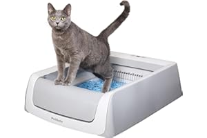 PetSafe ScoopFree Automatic Self-Cleaning Cat Litter Box – Includes Disposable Trays with Crystal Litter, Uncovered