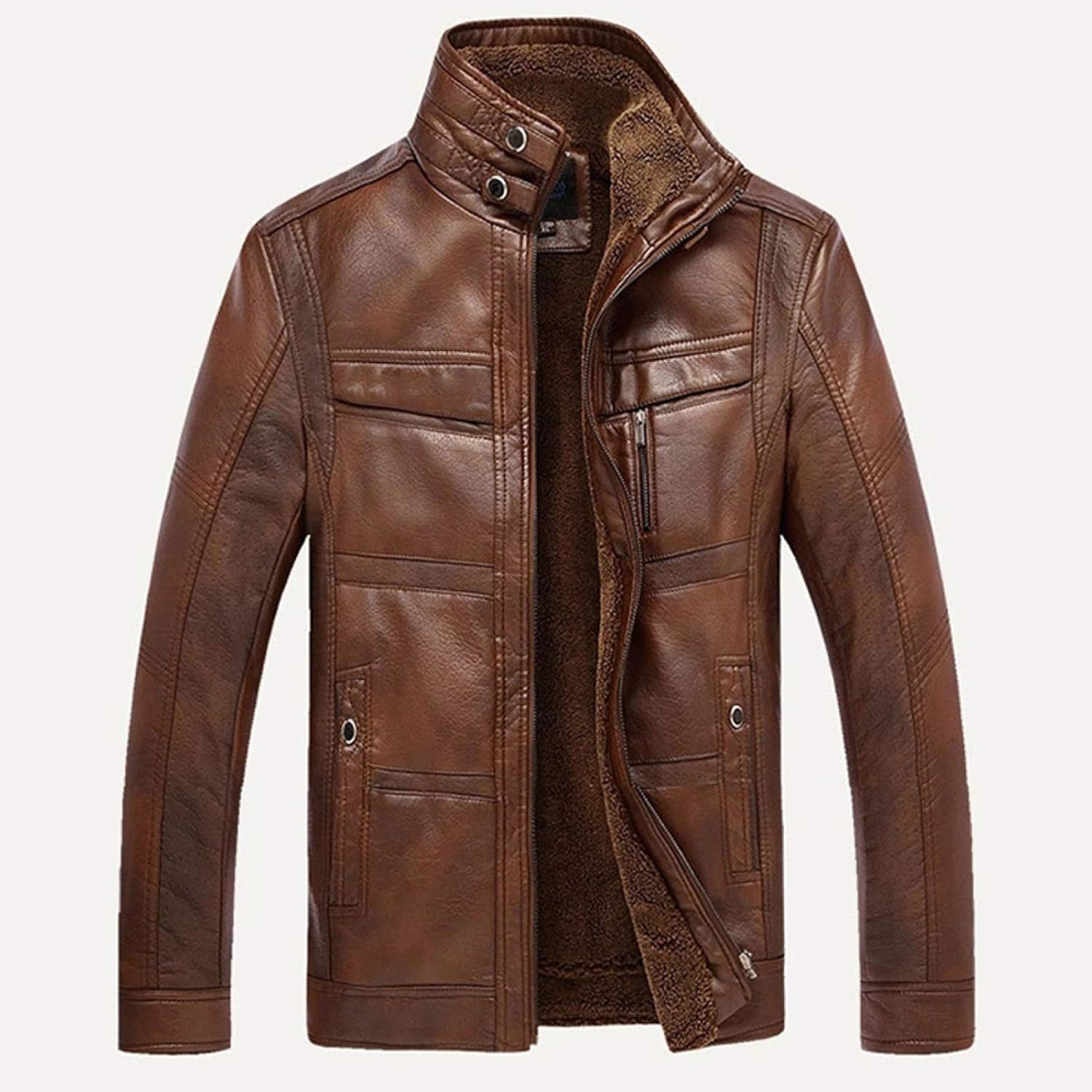 short sleeve leather jacket mens