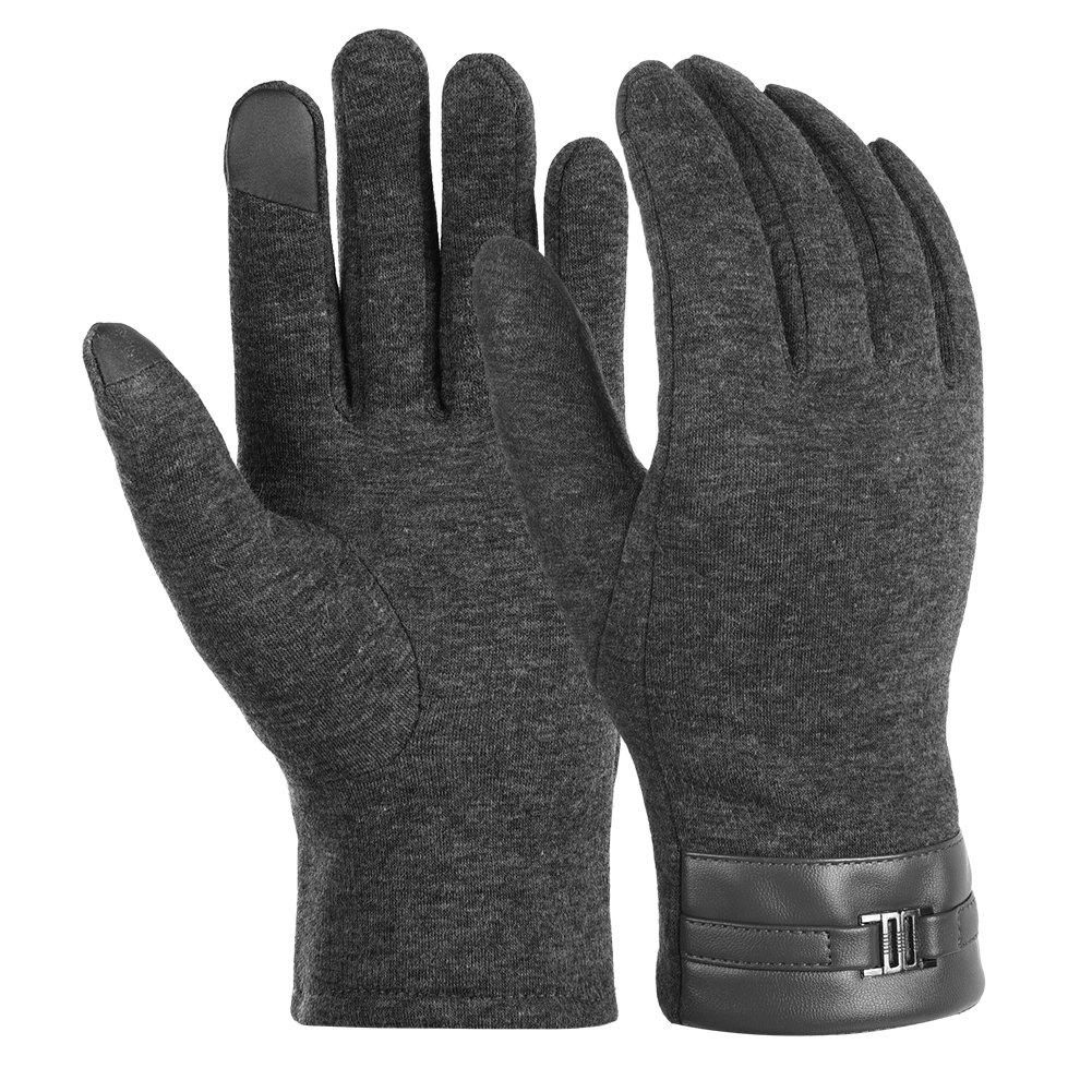 Vbiger Winter Warm Gloves Touch Screen Gloves Casual Gloves Texting Mittens for Men and Women (XL, Grey)