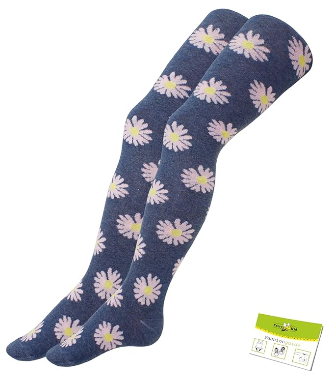 EveryKid Ewers Mädchenstrumpfhose Strumpfhose Markenstrumpfhose Kleinkind Baby geblümt für Kinder (EW-901001-S17-MA2) inkl Fa