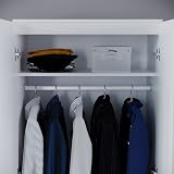 Vida Designs Riano 2 Door Wardrobe White 170H x 76W x 53D cm view 7