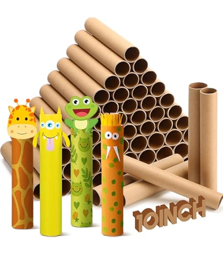 Henoyso 36 Pcs 1.77" X 10" Cardboard Tubes For Crafts