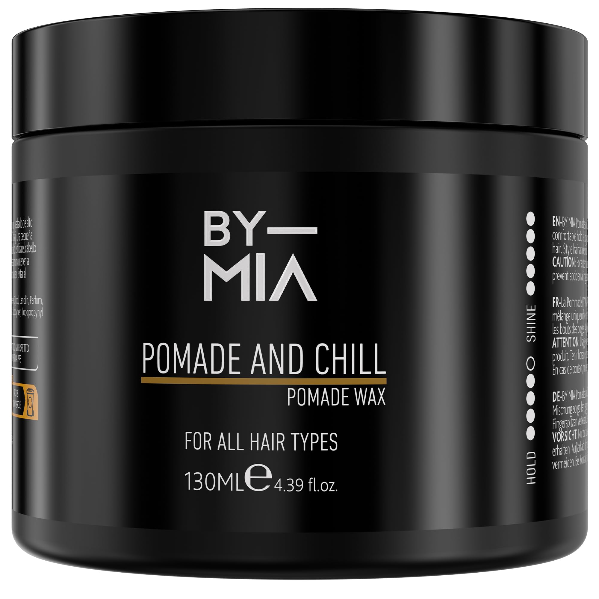 BY MIA Pomade And Chill Wax 130 ml | Hair Pomade Wax For Men & Women | High Shine Finish | Flexible Hold (1 Pack)