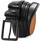 SENDEFN Men's Leather Jeans Belt for Dress Casual Trim to Fit 1.4" Wide with Gift Box