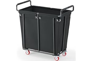 Gewudraw Large Laundry Hamper with Wheels, 360L Rolling Big Laundry Basket for Clothes Storage, Heavy Duty Extra Large Rolling Laundry Cart with Handle, Steel Frame, Waterproof Liner,95.1 Gallons.