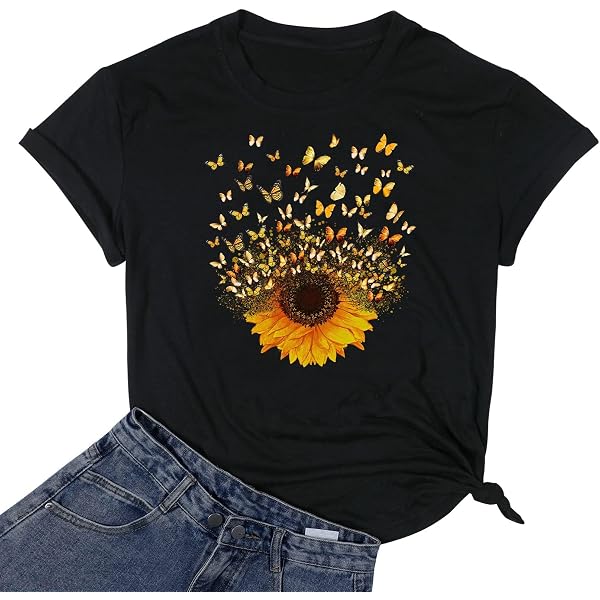 Women's Funny Fall Thankful T-Shirt - Pumpkin Leaves Graphic Tee, Short Sleeve, Casual Thanksgiving Top - View #5