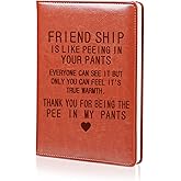 LBWCER Friend Gifts for Men,Inspirational Friend Definition Leather Journal Notebook,Friendship Bestie Gift for Birthday (FRIEND SHIP)