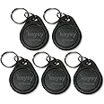 Keysy Rewritable RFID Key Fobs (5-Pack, Black)