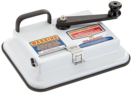 OCB Top-o-Matic Zigaretten Stopfmaschine, Chrom, weiß 17 x 17 x 8 cm