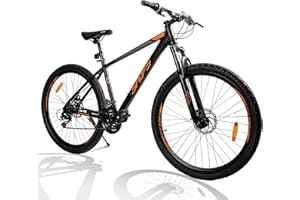 SmiloSprk Mountain Bike for Men/Women, 27.5" Sizes, 21-Speed Twist Shifting, Disc Brakes, Adult MTB Bicycle with Suspension Fork, Easy Assembly, Ideal for Adventurers