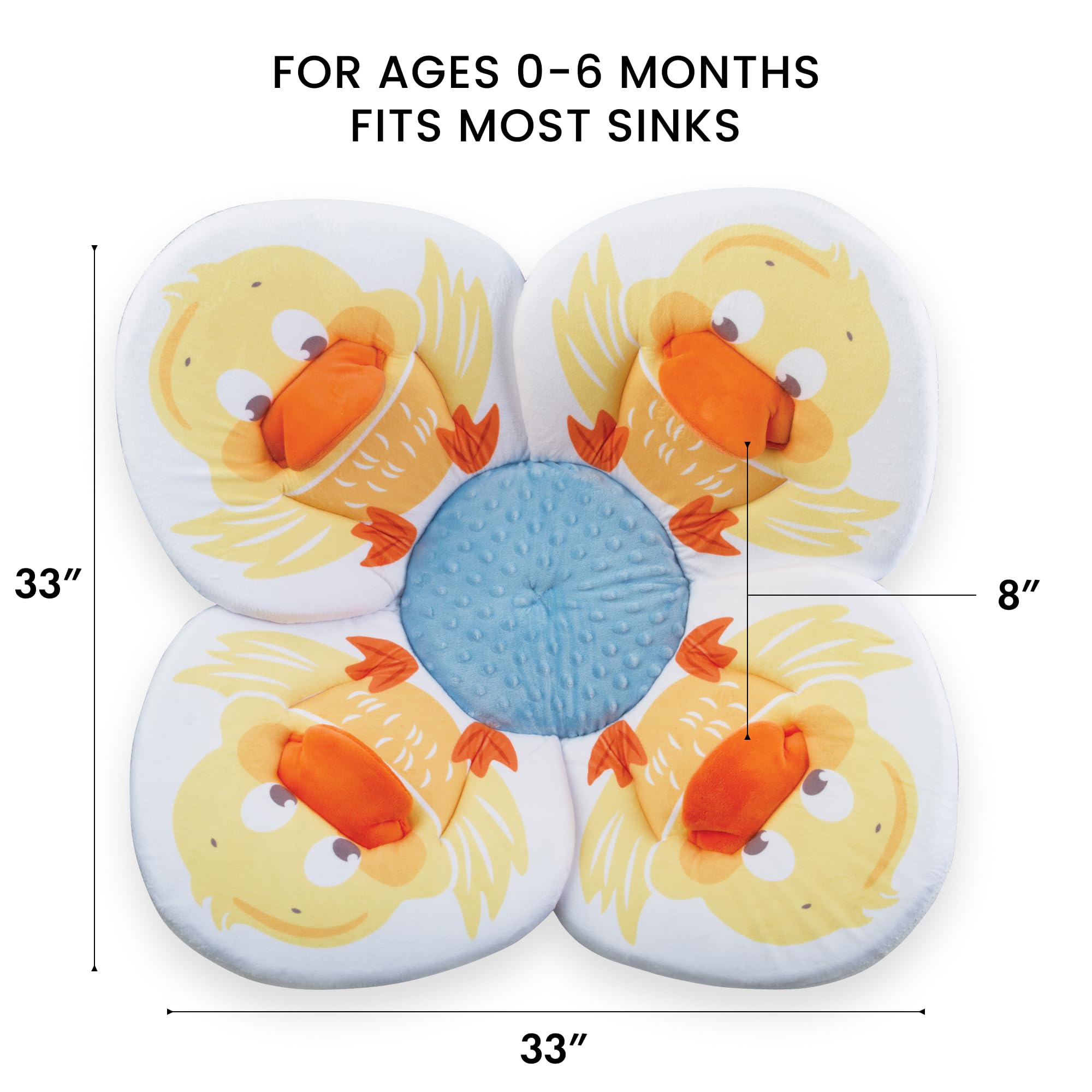 Blooming Bath Baby Bath Seat - Baby Tubs for Newborn Infants to Toddler 0 to 6 Months and Up - Baby Essentials Must Haves - The Original Washer-Safe Flower Seat (Pond Pal Duckling)