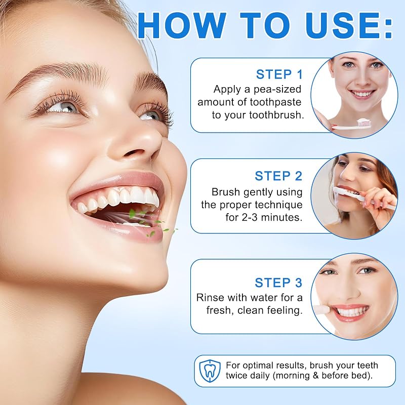 Hydroxylapatite Dentifrice à 9,9% Lot de 2, Dentifrice à L'hydroxyapatite Nano Sans Fluor, Aide à Reminéralisation, Protège L'émail, Soulage la Sensibilité, Renforce Dents, Soins Buccaux Quotidiens