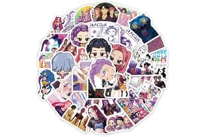 YIAKIKIO 74Pc Demon Movie Hunters Huntrix Saja Boys Sticker Derpy Sussy Stickers Waterproof Vinyl Decals Laptop Toy Kid Gifts (74Pc B)