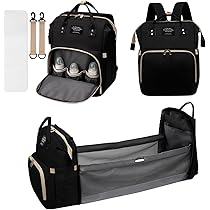 Mochila Para Pañales Y Biberones Mochila Pañalera 3en1 Con Cuna