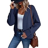 Dokotoo Women's 2025 Trendy Casual Open Front Long Sleeve Chunky Warm Cardigan Sweater
