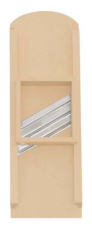 K&K Premium Krauthobel mittel aus bestem Buchen-Holz , 3-Messer aus Edelstahl, 24x60 cm