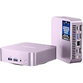 GEEKOM A6 Mini PC, Ryzen 7 6800H, 32GB DDR5 Upgradable RAM 1TB PCIe 4.0 SSD | Business &amp; Home Office Agentic AI Mini PC, USB4, Quad 4K, 8K UHD, Wi-Fi 6E, SD Card Slot, Aluminum Design, 3-Year Warranty