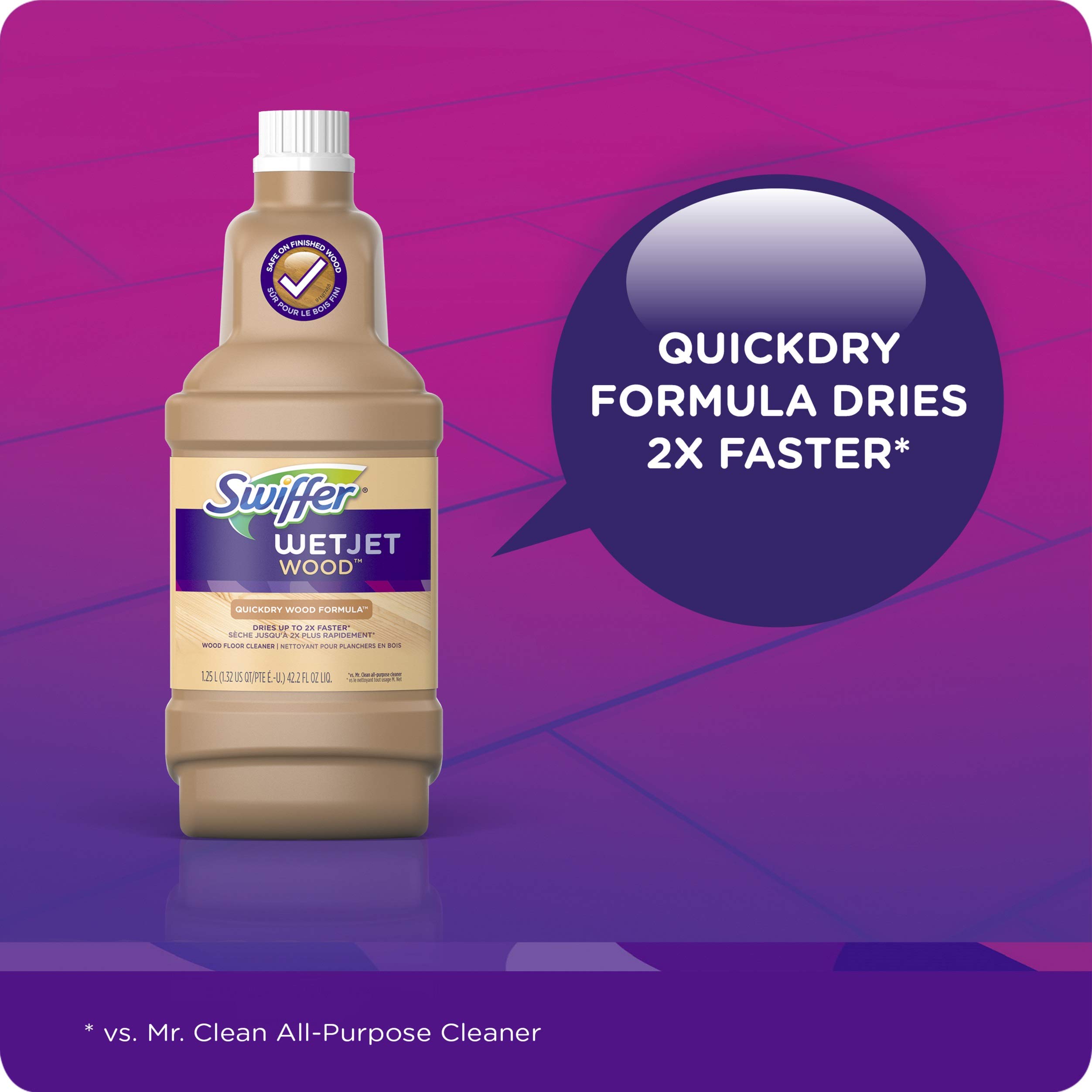 Swiffer WetJet Wood Floor Mopping and Cleaning Refill Bundle, All Purpose Floor Cleaning Products, Includes: 20 Pads, 1 Cleaning Solution