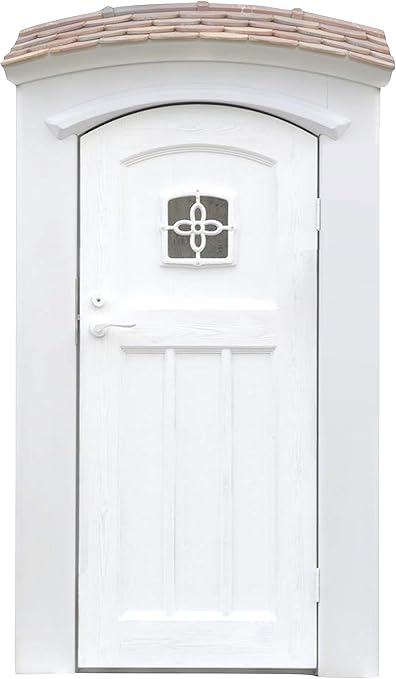 Amazon 屋外ガーデン収納おしゃれ スペイン風小型縦長物置 ディーズガーデン カンナ シュガー 右開き スパニッシュホワイト 物置 倉庫