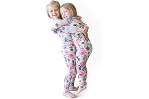 Posh Peanut Girls Pajamas - Soft, Viscose from Bamboo PJs for Kids - Matching, Long Sleeve Toddler Pajamas for Girls