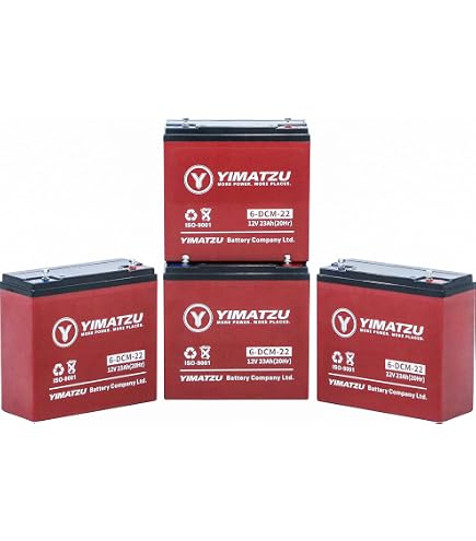 Yimatzu 12V 22Ah AGM Deep-Cycle Battery – Rated 23Ah @ 20hr