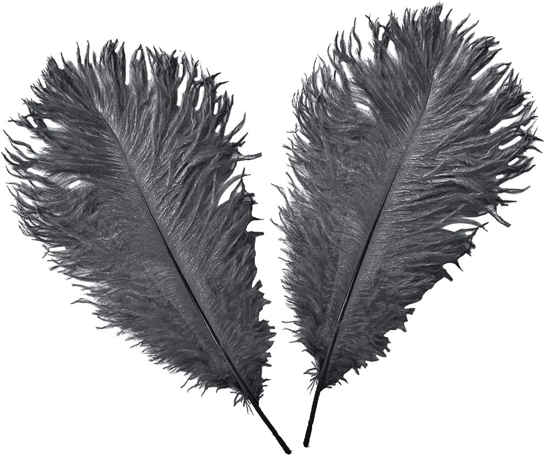 WedDecor Black Natural Ostrich Feathers 14-16" (35-40cm) Long for Wedding Centerpieces Home, Decorating Costumes - Image 4