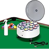 NURATIT Billiard Ball Cleaning Machine, Pool Ball Polishing Cleaning Machine, Automatic 16 Ball Pool Ball Washer &amp; Polisher with Powerful 180W Motor, for American Style Billiards 110V