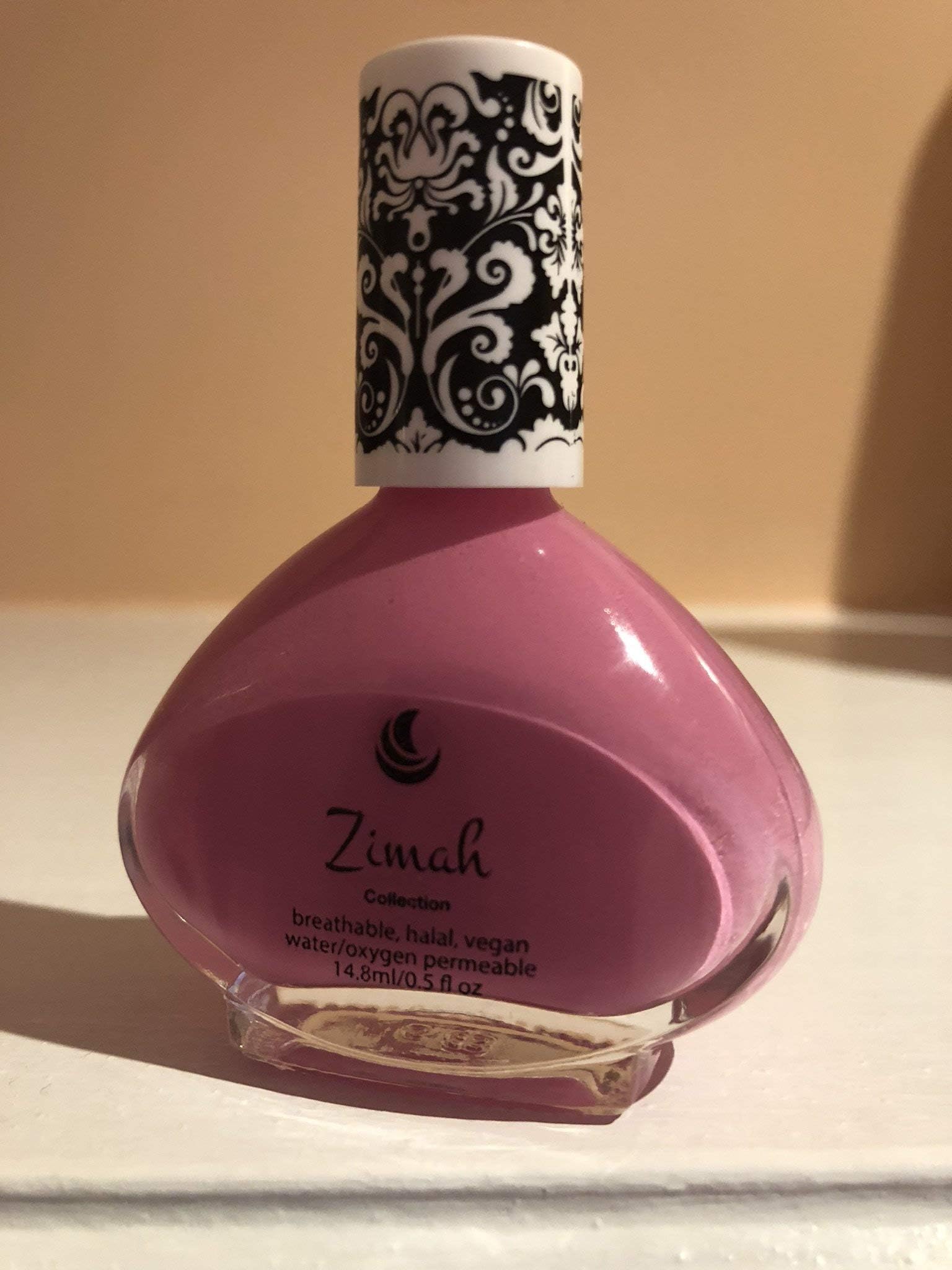 Zimah Nail Polish, Breathable, Vegan Nail Polish, Cruelty-Free, Toxin Free, Halal Nail Polish, Fast-Drying Nail Polish, Made in USA, Pink Camellia