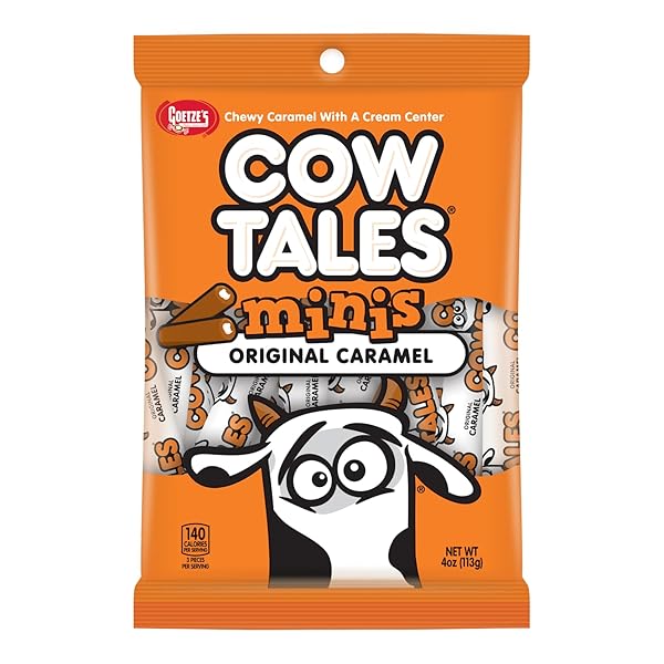 GOETZE’S CANDY VANILLA COW TALES MINIS – 4 OUNCE BAG – FRESH FROM THE FACTORY