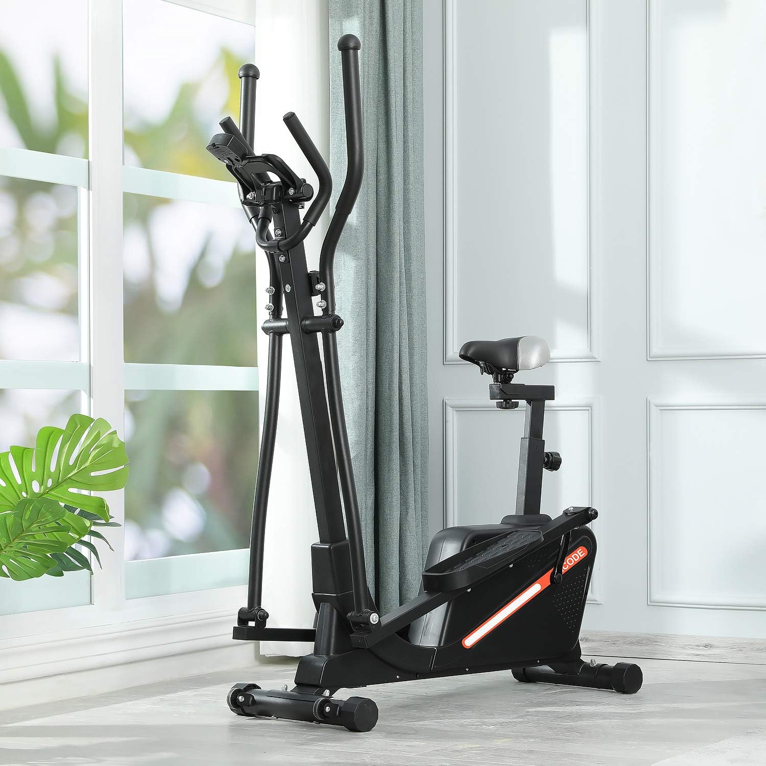 plasma fit elliptical machine cross trainer 2 in 1 exercise bike cardio fitness home gym equipment