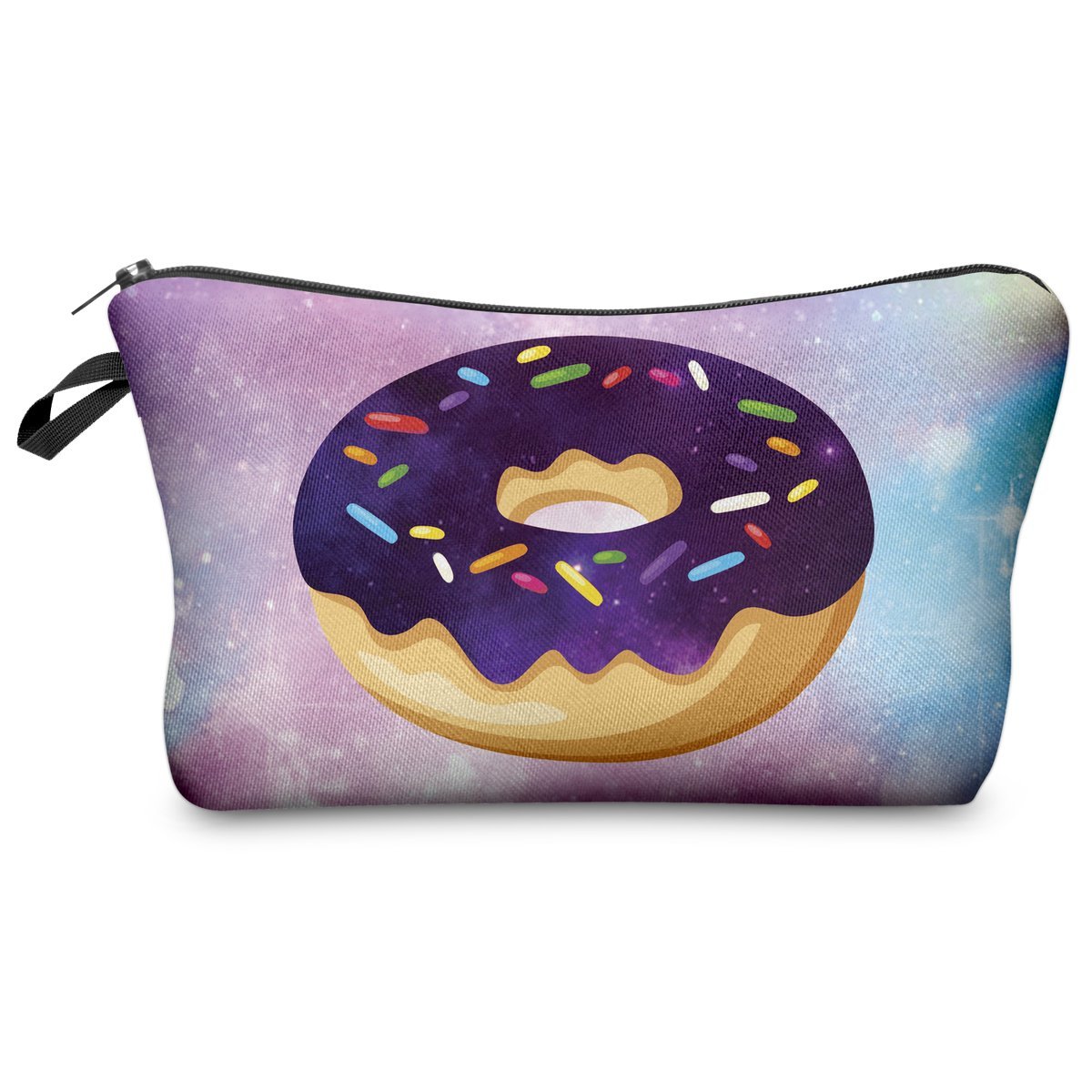 Pencil case for School Mens Ladies Toiletry Bag Vanity case, Make up, Purse, Pen, Pencil, Phone Handbag, Jewellery Pouch NEW! Flamingos Space Donut [009]