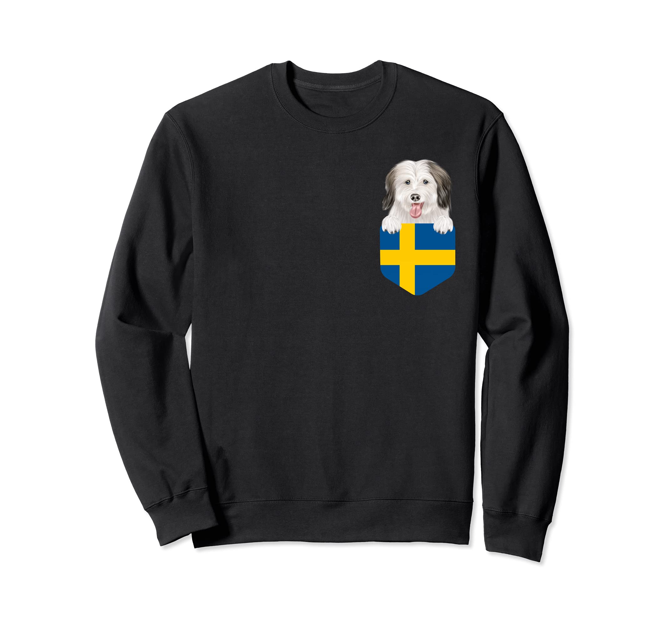 Sweden Flag Coton de Tulear Dog In Pocket Sweatshirt