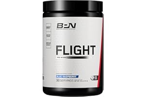 Bare Performance Nutrition BPN Flight Pre Workout, Supports Energy and Mental Focus, Improved Endurance & Muscle Pumps with CarnoSyn® Beta Alanine, Blue Raspberry, 30 Servings