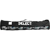 SELECT 6-Ball Tube Soccer Ball Bag, Black/White, 6-Ball capacity