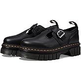 Dr. Martens Audrick T Bar Women’s Platform Loafers – Leather Upper – Buckle Strap Closure – Chunky Heel