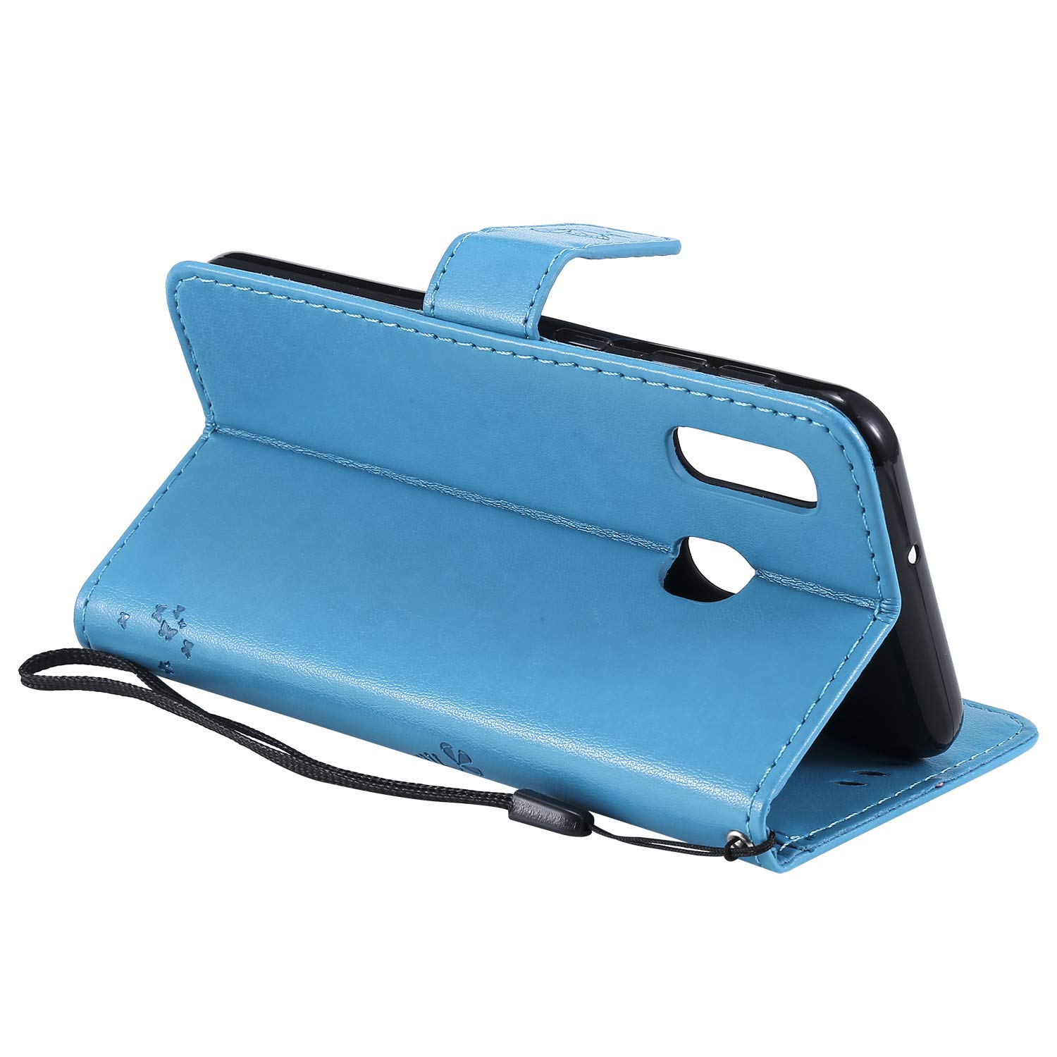 AILRINNI Case for Samsung Galaxy A20e - Premium Leather Flip Wallet Phone Case Cover Design for Samsung Galaxy A20e [Card Slots] [Magnetic Closure] [Kickstand] - Blue