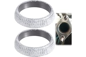 SmallCat 2pcs Exhaust Manifold Gasket, 2.5inch Universal Graphite Exhaust Manifold Pads, Leakproof Gaskets Seal Muffler Ring Replacement for Truck Cars SUV