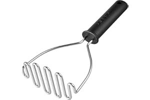 GERIOR Big Potato Masher - Stainless Steel Wire Kitchen Tool for Mashing Vegetable, Food, Bean, Avocado - Dishwasher Safe